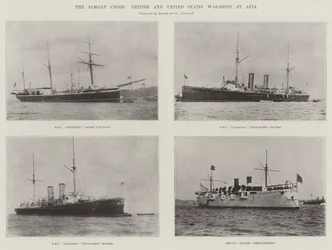 The Samoan Crisis, British and United States War-Ships at Apia