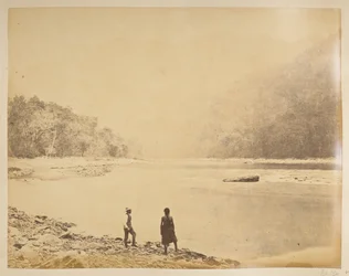 The Teesta at Bheerkotee. Views of Darjeeling, 1870