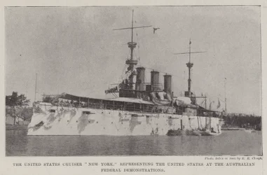 The United States Cruiser New York, representing the United States at the Australian Federal Demonstrations