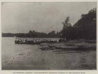 The Venezuela Question, Gold-Prospecting Expedition starting up the Mazaruni River