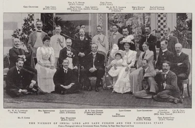 The Viceroy of India, Lord and Lady Curzon and the Vigeregal Staff