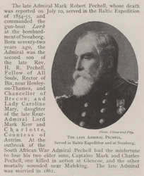 The late Admiral Pechell, served in Baltic Expedition and at Sveaborg