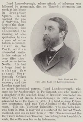The late Earl of Londesborough