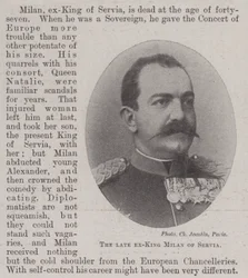 The late Ex-King Milan of Servia