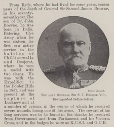The Late General Sir S J Browne, VC, Distinguished Indian Soldier