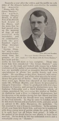 The late George Douglas Brown, Author of The House with the Green Shutters