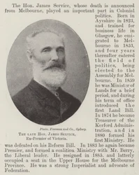 The late Honourable James Service, Ex-Premier of Victoria