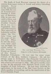 The late Lord Wantage, VC, Supporter of the Volunteer Movement