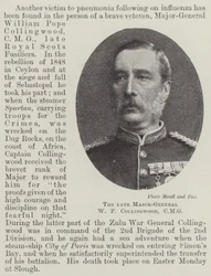 Major-General W P Collingwood, CMG