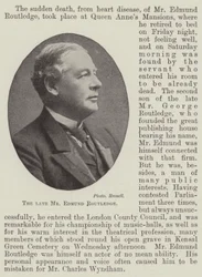 The late Mr Edmund Routledge