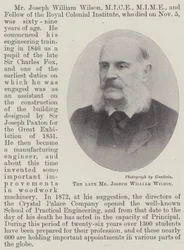 The late Mr. Joseph William Wilson