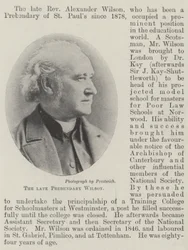 The late Prebendary Wilson