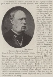 The late Prince Munster, formerly German Ambassador to Great Britain