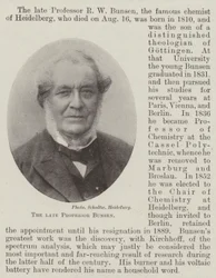 The late Professor Bunsen