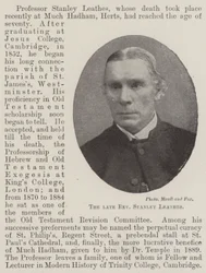 The late Reverend Stanley Leathes