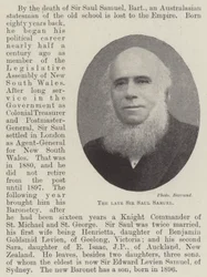 The Late Sir Saul Samuel