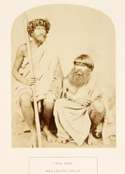 Toda Men, Neelgerry Hills, from The People of India, by J. Forbes Watson, published 1868