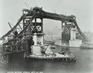 Tower Bridge Under Construction, 1892