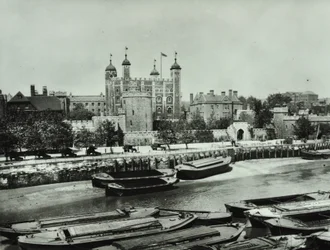 Tower of London: from the river, 1895