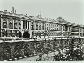 Victoria Embankment, Westminster: Somerset House, elevation to Victoria Embankment, 1896