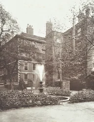 View of Water Fountain at Middle Temple Fountain Court, London, 1884