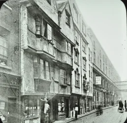 Wych Street, Westminster: looking west, 1890