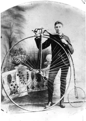 Young Man with a Penny-Farthing, c.1870s