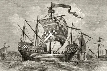 A 15th century warship, from 