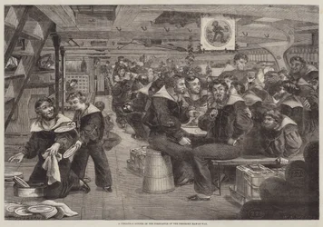 A Christmas Dinner in the Forecastle of the Pembroke Man-of-War