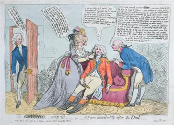 A Coward comforted, or A Scene immediately after the Duel