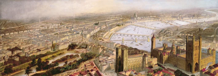 A Panoramic View of London from Westminster, c.1858