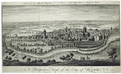 A Perspective View of the City of Bath, engraved for the Universal Magazine, c.1750