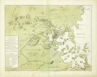 A Plan of the Town and Harbour of Boston and the Country adjacent