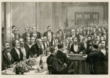 A Savage Club Dinner, a portrait group