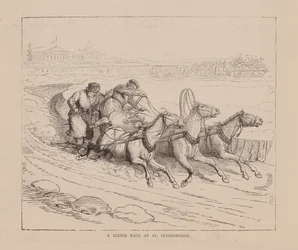A Sleigh Race at St Petersburg