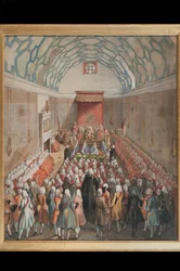 A View of the House of Lords, Engraved by Benjamin Cole, c.1755