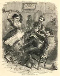 A card-party broken up