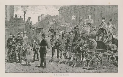 A crowded crossing