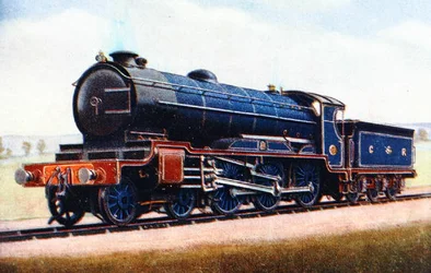 A locomotive of the London Midland and Scottish Railway, illustration from 