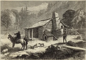 A Log Hut in California