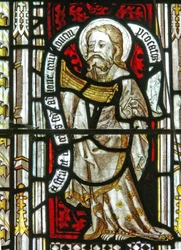A north window depicting St Jude