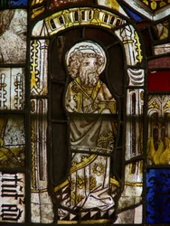 A panel in the east window depicting St Peter