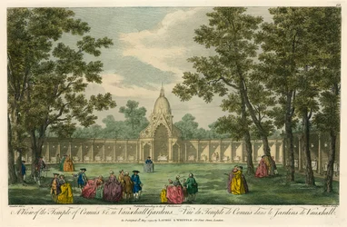 A view of the Temple of Comus in Vauxhall Gardens, London