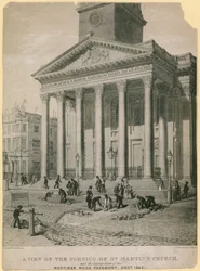 A View of the Portico of St Martin