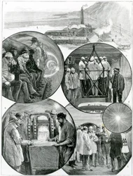 A Visit to the Channel Tunnel, Illustration from The Graphic 4th March, 1882