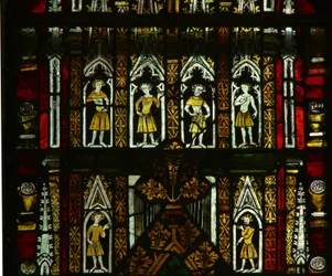 A window in the Lady Chapel depicting canopy figures