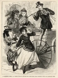 A young fellow attacks two shop-girls near Everton with his carriage whip