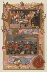 Accession of King Edward VII: signing the proclamation; the proclamation being made