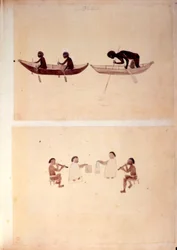Aborigines fishing, from 
