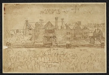A Rude draft of Wotton Garden before my Brother altered it & as it was 1640: South, 1640